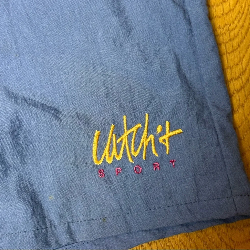 NWT Vintage 80s/90s Catchit Men’s Swim Trunks Blue Pink Sz XL